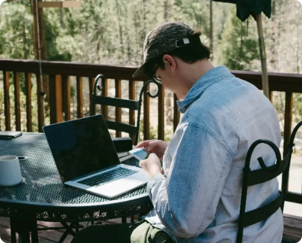 Team members collaborating in an office, representing hiredevs.ai and their developer hiring process.